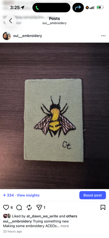 Bee ACEO aceo art card
