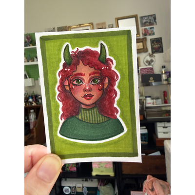 Sylvie aceo art card thumbnail 4