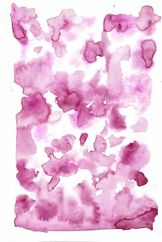 Purple abstract watercolor aceo art card