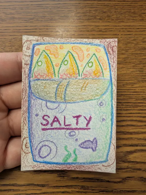 Salty aceo art card