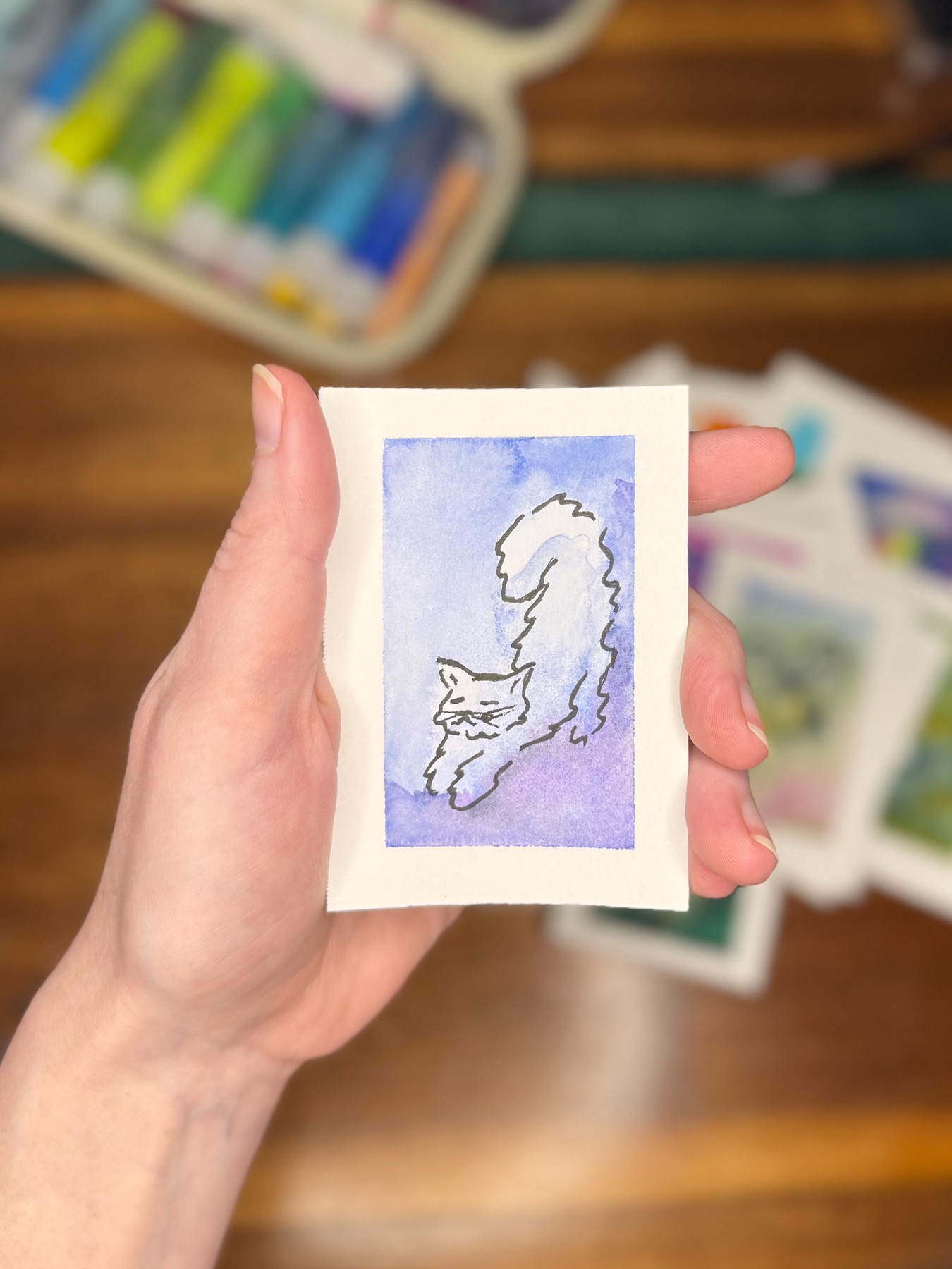 Big Stretch aceo art card
