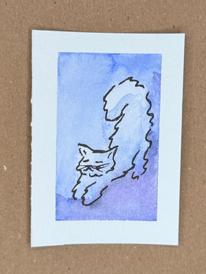 Big Stretch aceo art card thumbnail 2