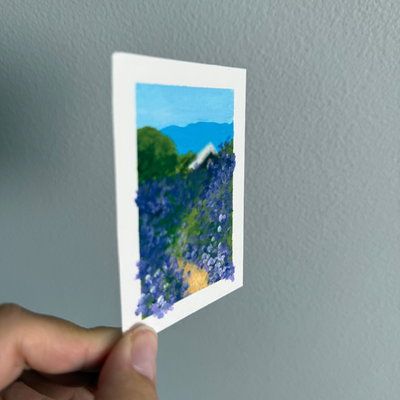 Original Lavender Landscape ACEO | Summer Lavender #2/3 aceo art card thumbnail 2