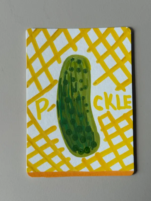 Pickle aceo art card