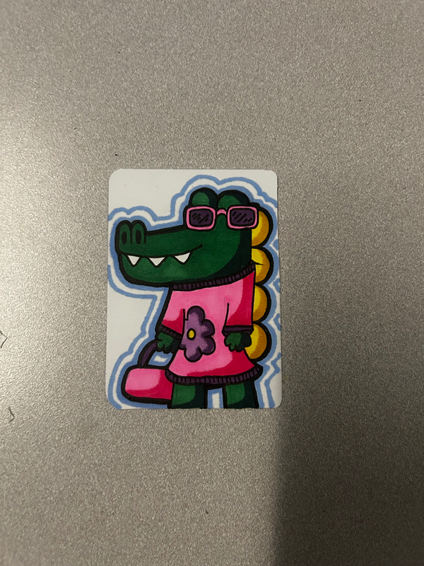 Cunty croc aceo art card