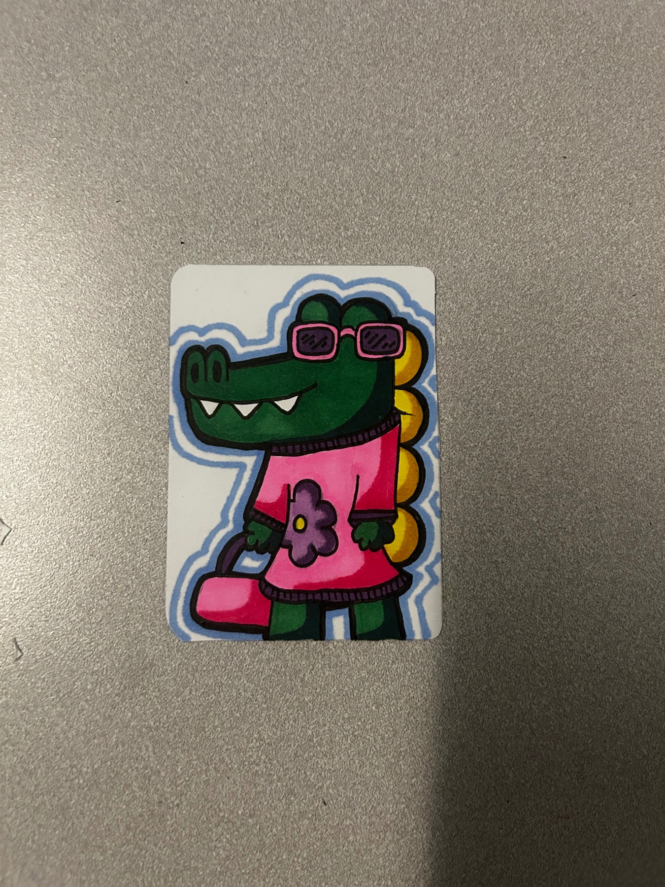 Cunty croc aceo art card