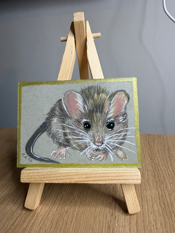 Mouse Original ACEO by Lyndsay Aznaurov aceo art card