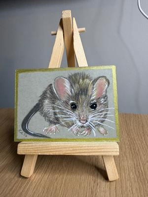 Mouse Original ACEO by Lyndsay Aznaurov aceo art card thumbnail 1