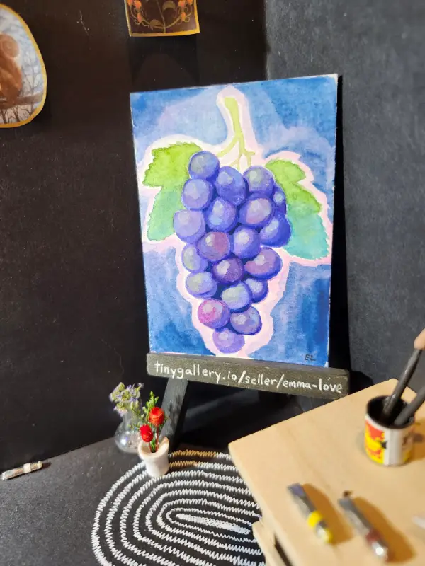 Grapes aceo art card