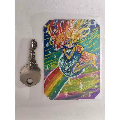 Riding the Comet aceo art card thumbnail 2