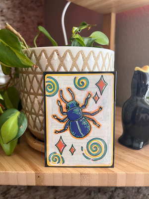 ACEO death feigning beetle 🪲 aceo art card thumbnail 1