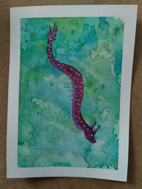 Between Fractions aceo art card