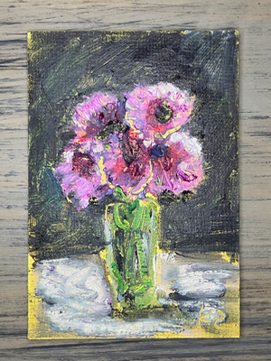 Moonlight Bouquet aceo art card thumbnail 2