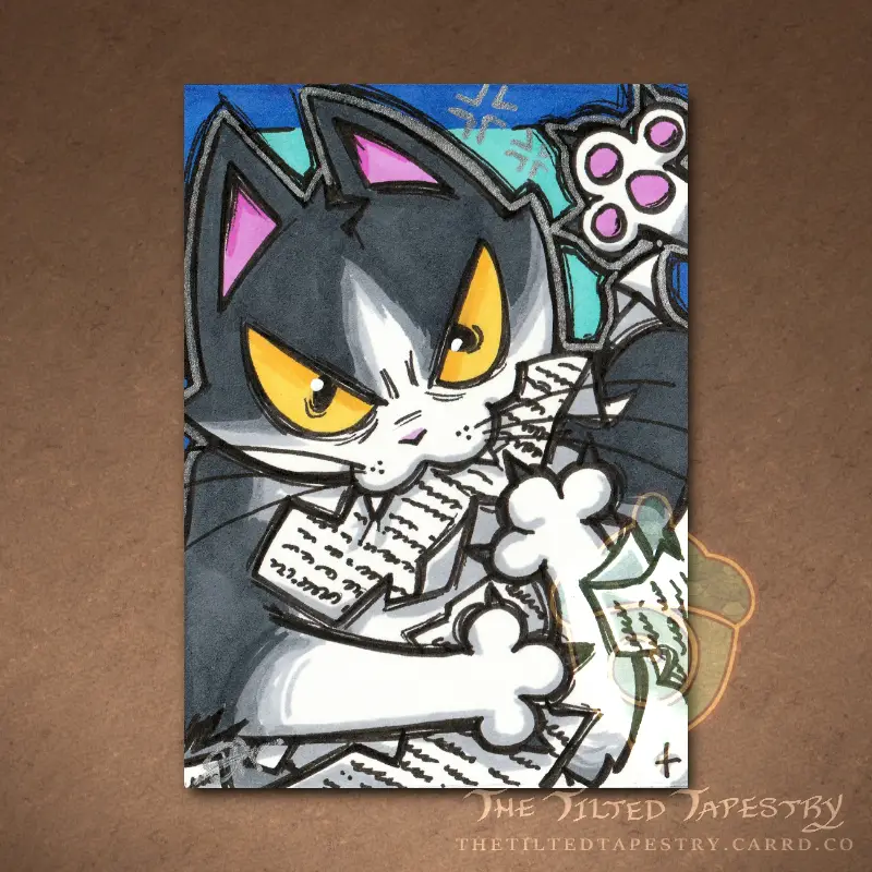 Nom Nom Nom (Cats Cats Cats 2 Collection) aceo art card