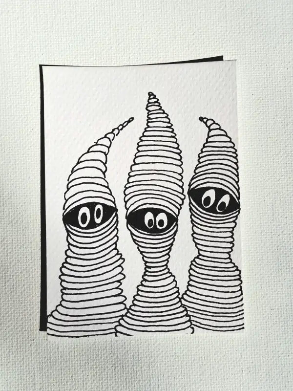 These little dudes #1 aceo art card