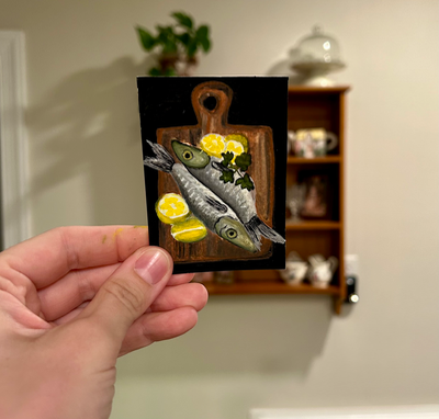 The Fisherman’s Board aceo art card thumbnail 1