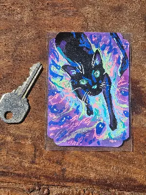 Void Cat aceo art card thumbnail 2