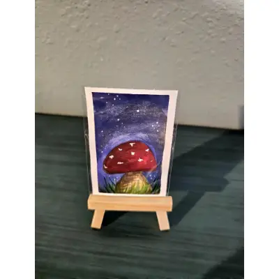 Twilight Shroom aceo art card thumbnail 2