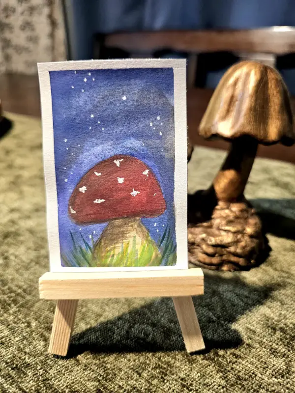 Twilight Shroom aceo art card