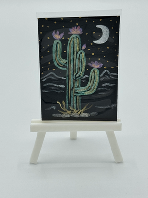 Twilight cactus aceo art card thumbnail 3