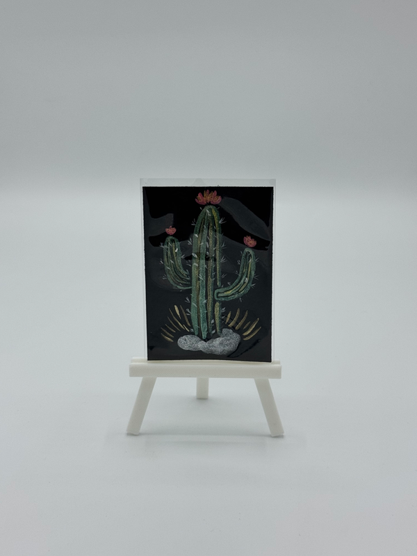 Twilight cactus aceo art card