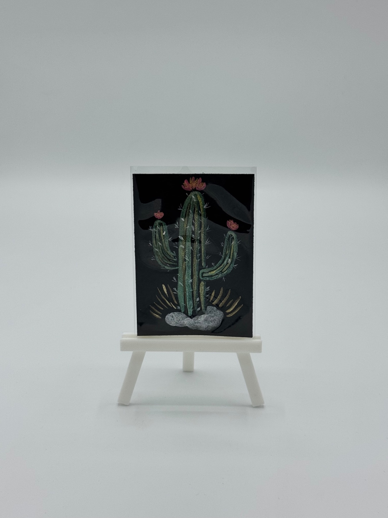 Twilight cactus aceo art card
