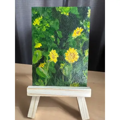 Sunflowers aceo art card thumbnail 2