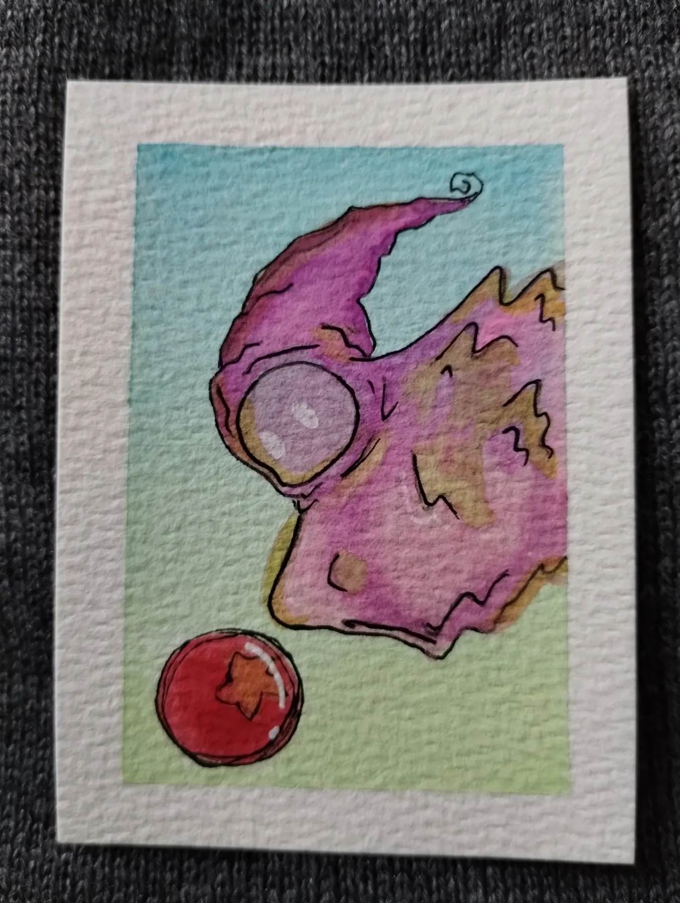 Child-like aceo art card