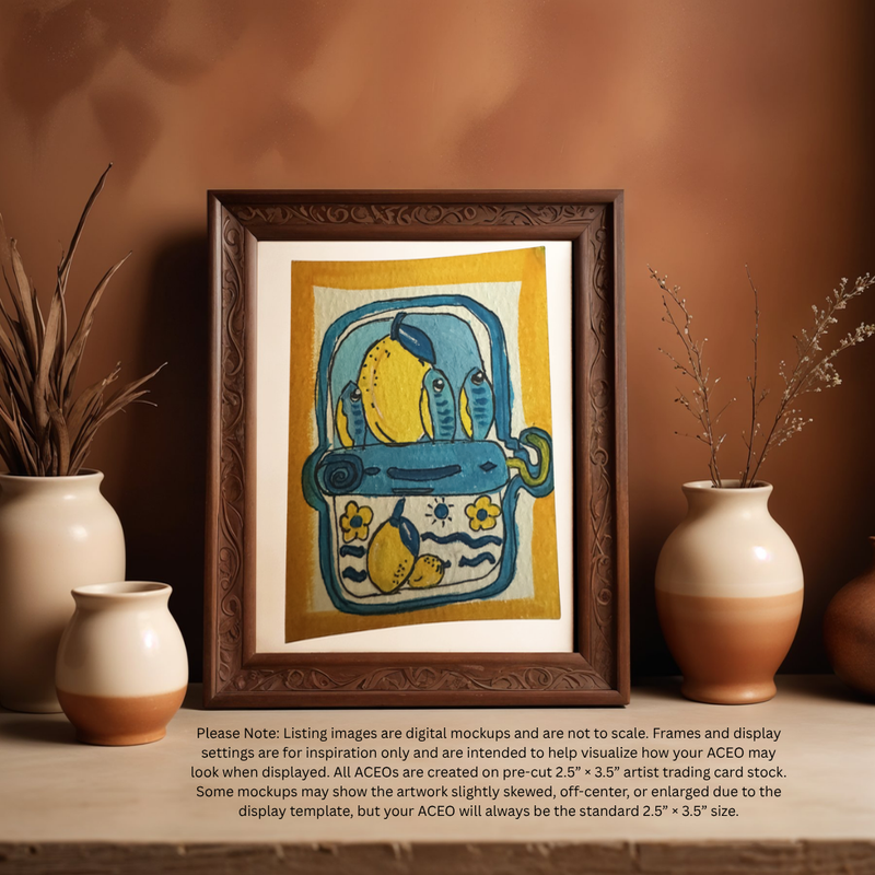 Mediterranean Catch aceo art card