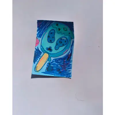 Alien Popsicle aceo art card thumbnail 2