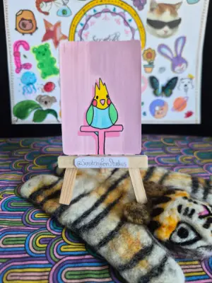 "Lil Bird" Animal, Bird aceo art card thumbnail 1
