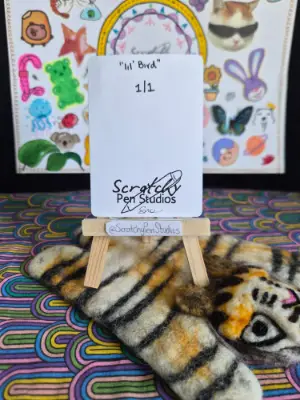 "Lil Bird" Animal, Bird aceo art card thumbnail 2