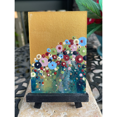 Confetti Garden aceo art card thumbnail 1