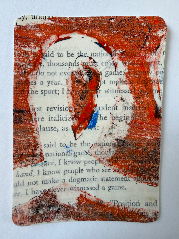 Abstract collage aceo art card
