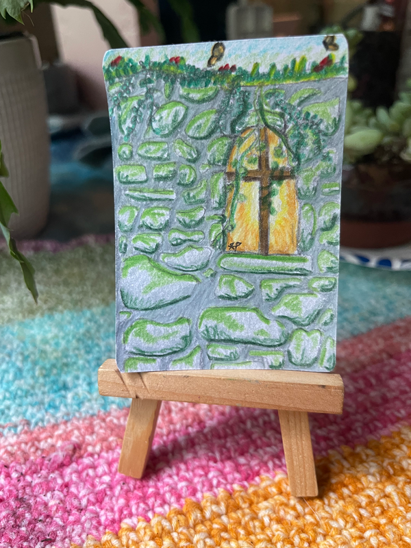 Runaway Monarch aceo art card