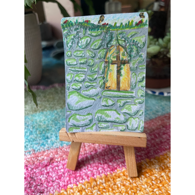Runaway Monarch aceo art card thumbnail 1