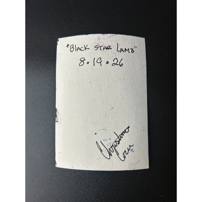 Black Star Lamb aceo art card thumbnail 2