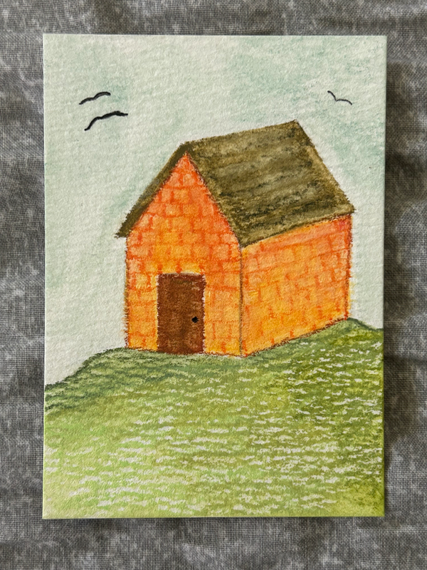 Tiny House aceo art card