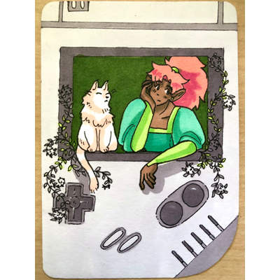 Break from the Game aceo art card thumbnail 1