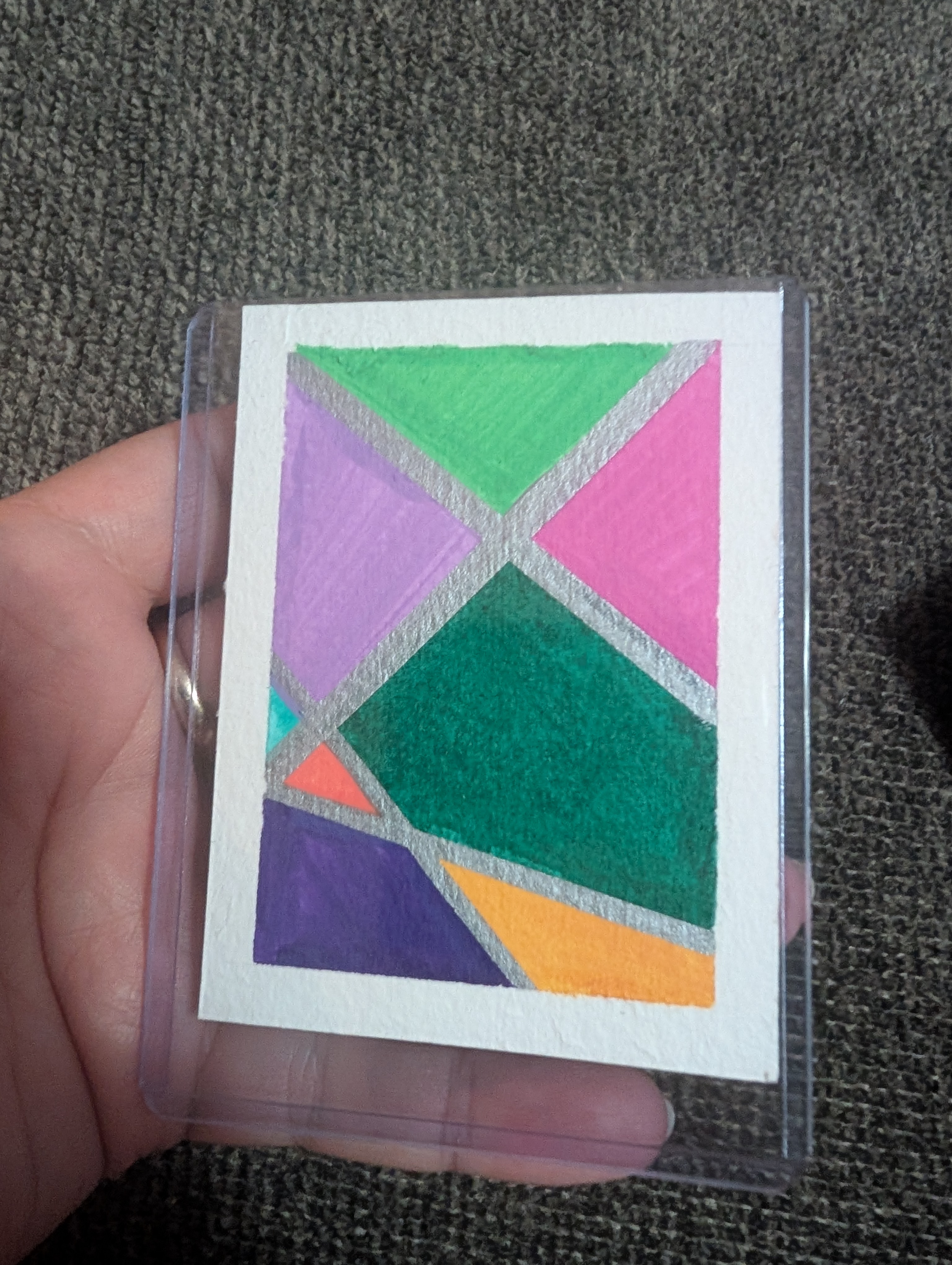Geometry #5 of 6 aceo art card