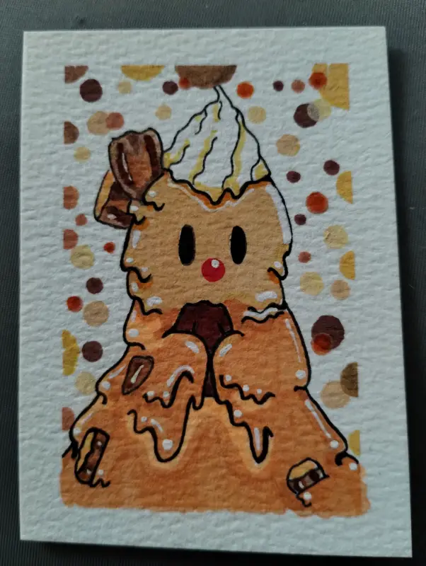 Butter Pecan aceo art card