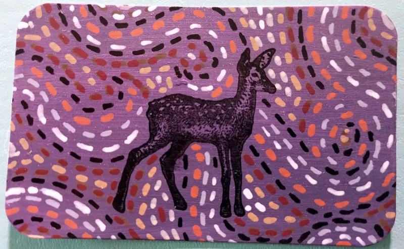 Whimsical Deer aceo art card
