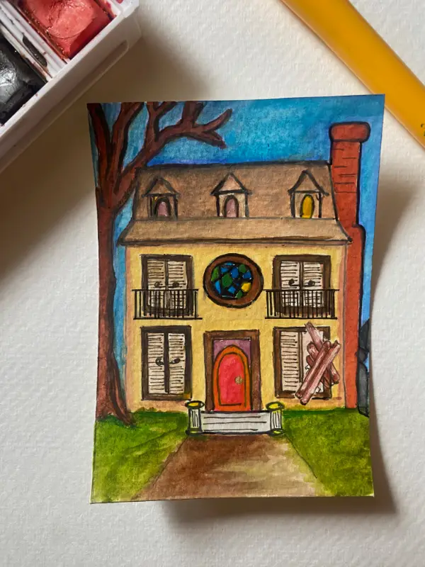 Abandoned House No. 1 aceo art card