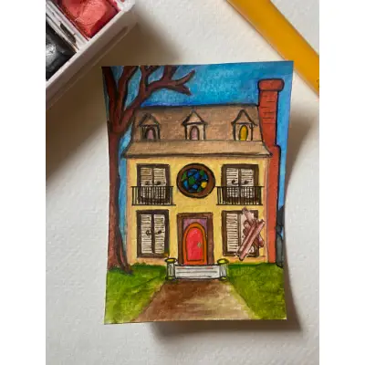 Abandoned House No. 1 aceo art card thumbnail 1
