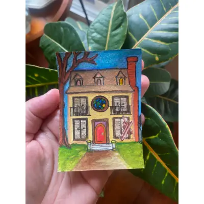 Abandoned House No. 1 aceo art card thumbnail 2