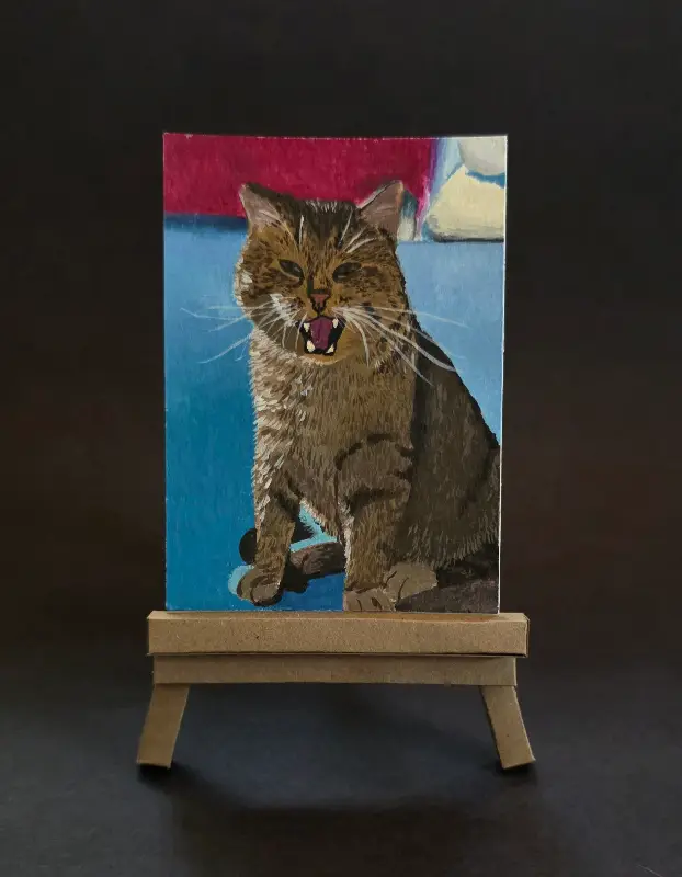 Sleepy Cat — Card 4 of 9 | by ArtsyyCarly aceo art card