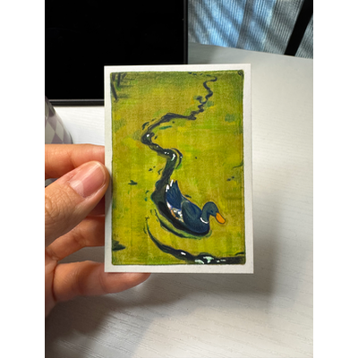 Mossy Trails aceo art card thumbnail 2