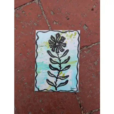 Groovy growin' aceo art card thumbnail 1