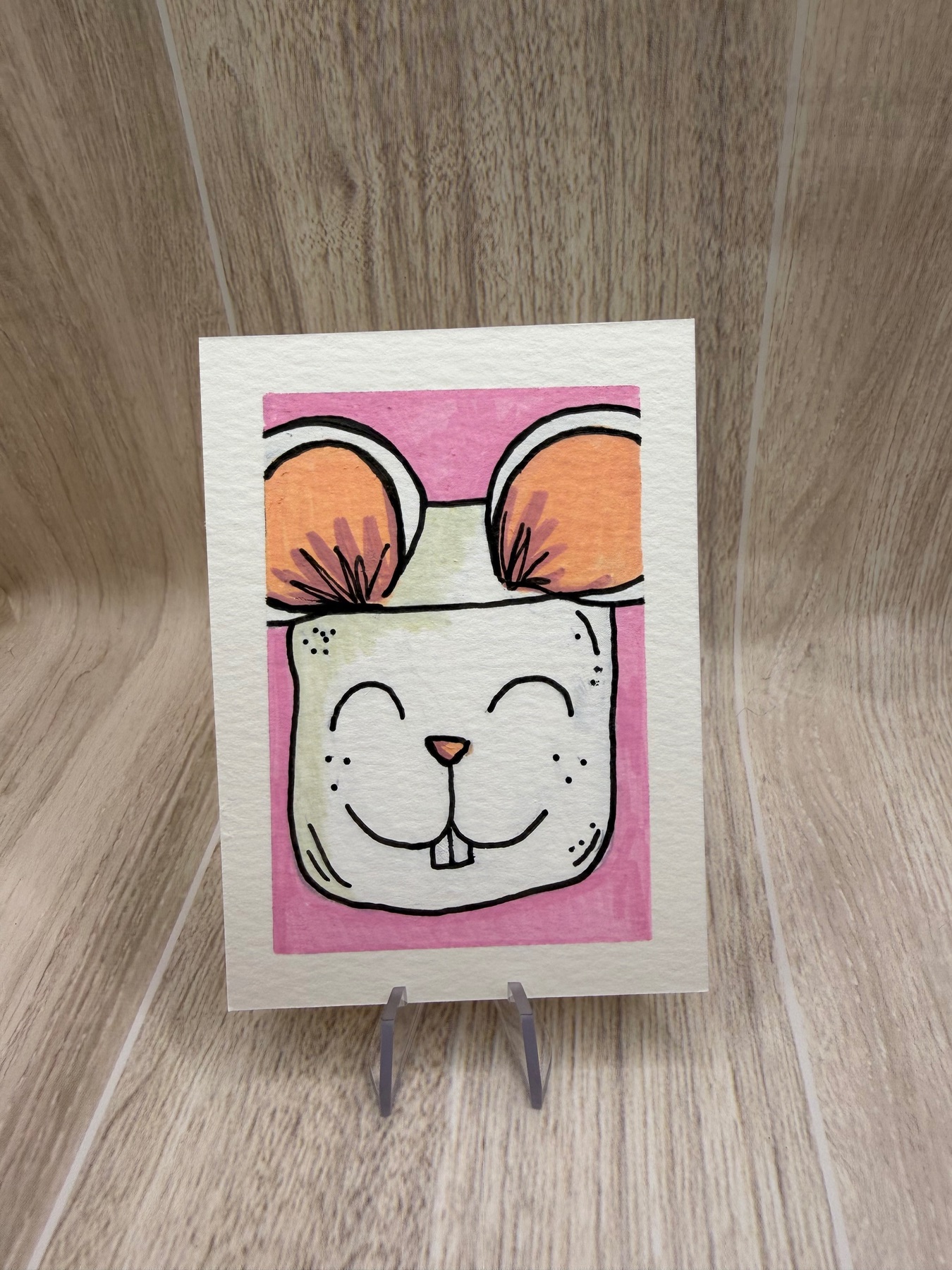 Mousemallow aceo art card