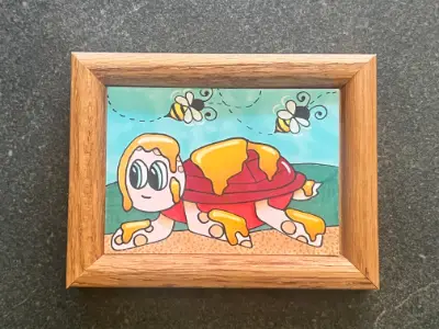 Sticky Turtle aceo art card thumbnail 2